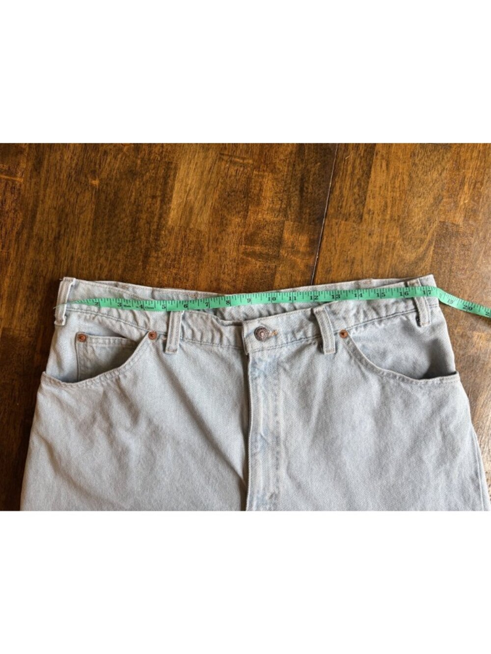 Levi's 550 Vintage Made in the USA Relaxed Fit Light Wash Jeans Men's 38 X 36 - Picture 10 of 12